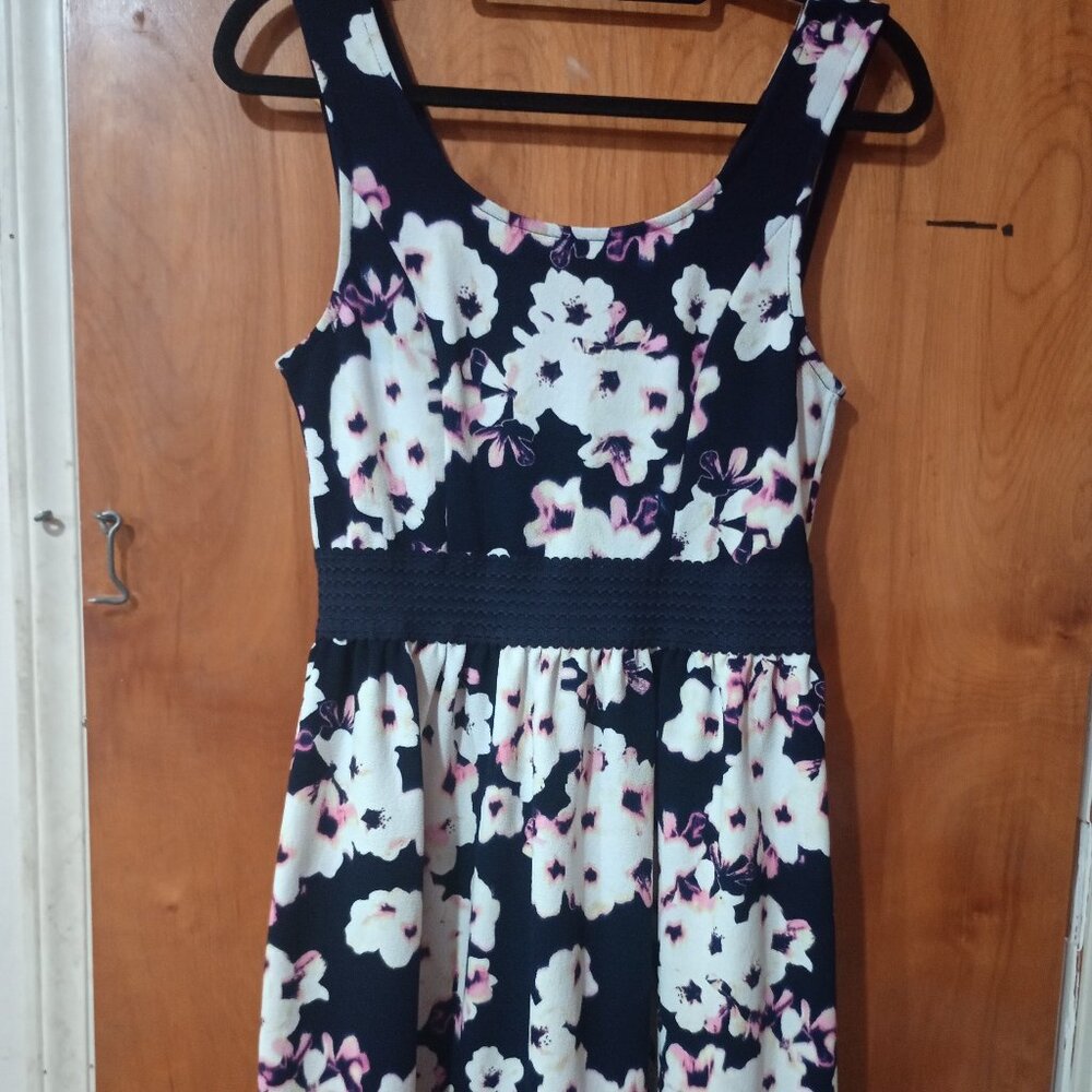 Three Pink Hearts Trixxi Mini Navy Floral Dress
